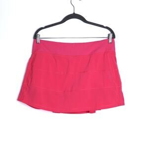 LULULEMON Pace Rival Mid-Rise Skirt Lip Gloss Long Tennis Active Women's 10